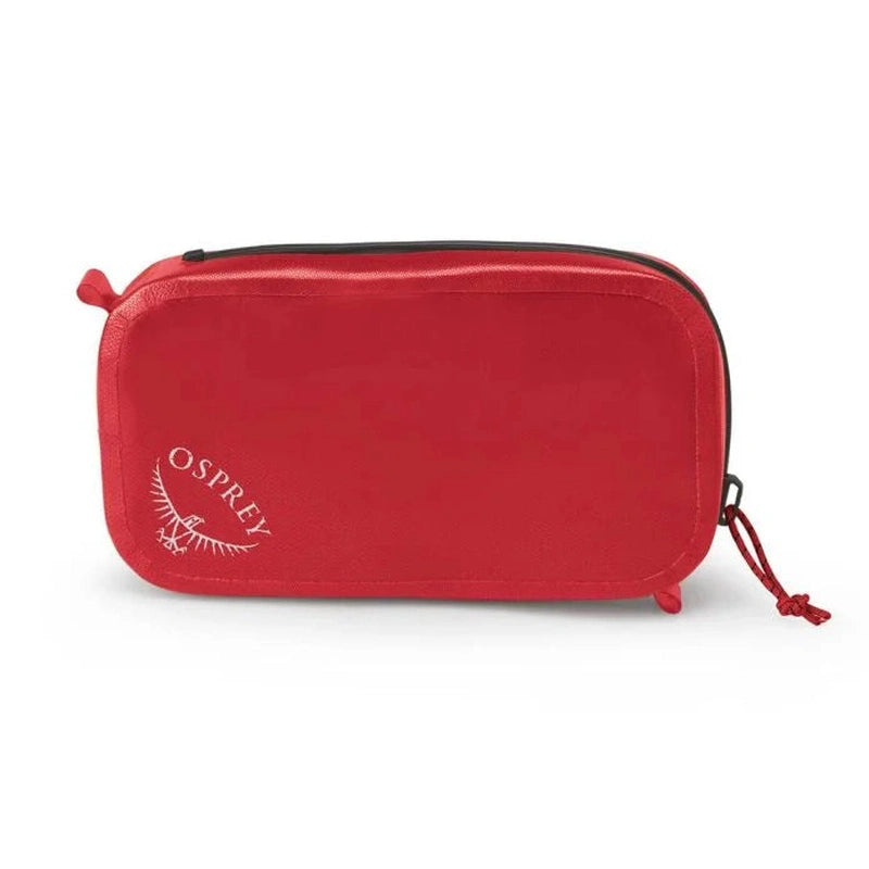 Röd vattentät Osprey Pack Pocket WP med IPX7-klassning och TRU-zip