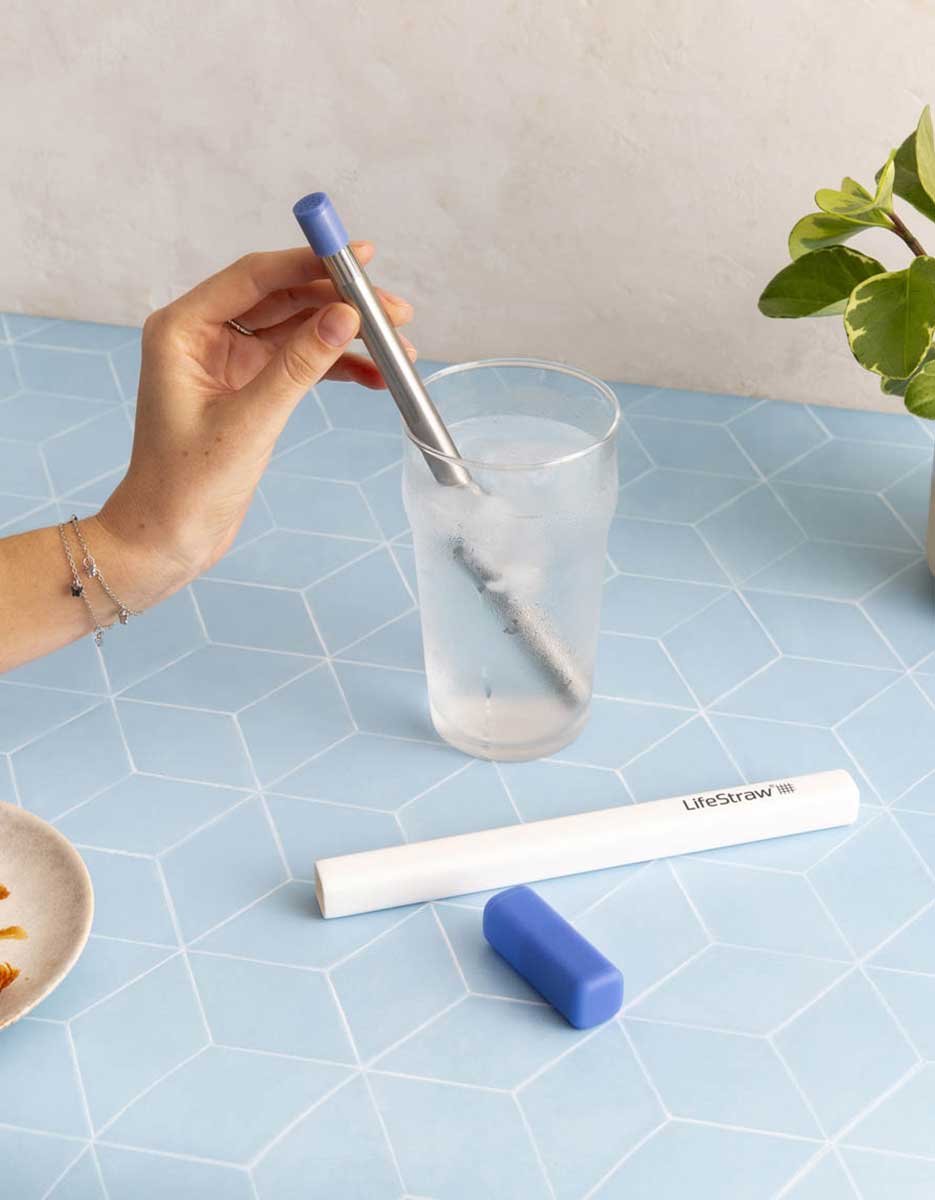 Lifestraw Sip - Vattenfilter/sugrör i rostfritt stål med fodral
