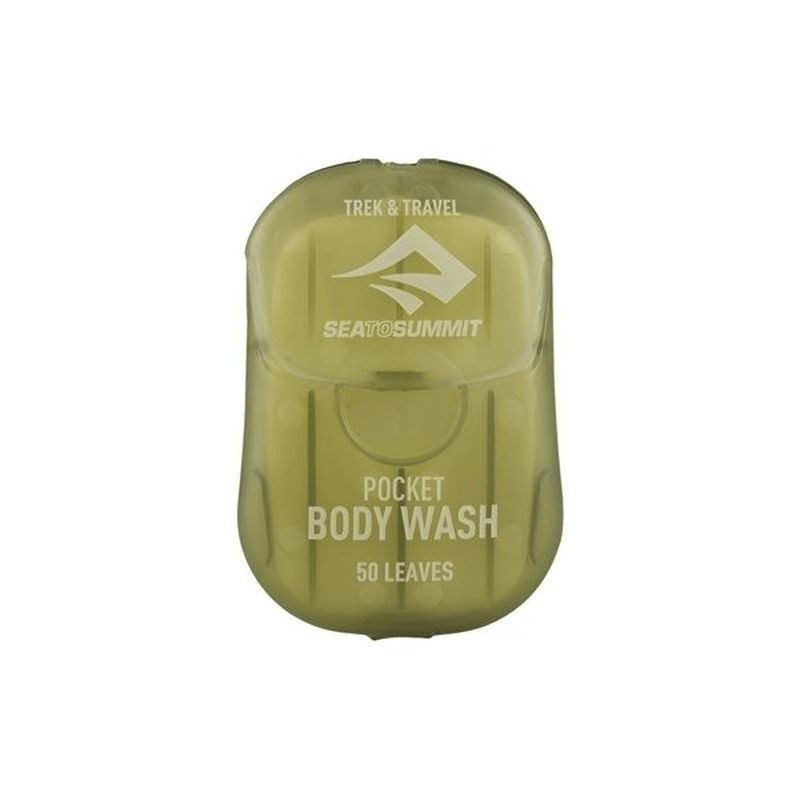 Sea to Summit Pocket Body Wash förpackning med gröna tvålblad