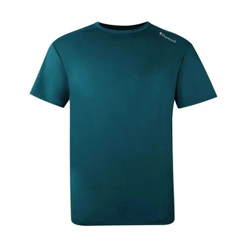 Mörk teal Pinewood funktionströja med korta ärmar