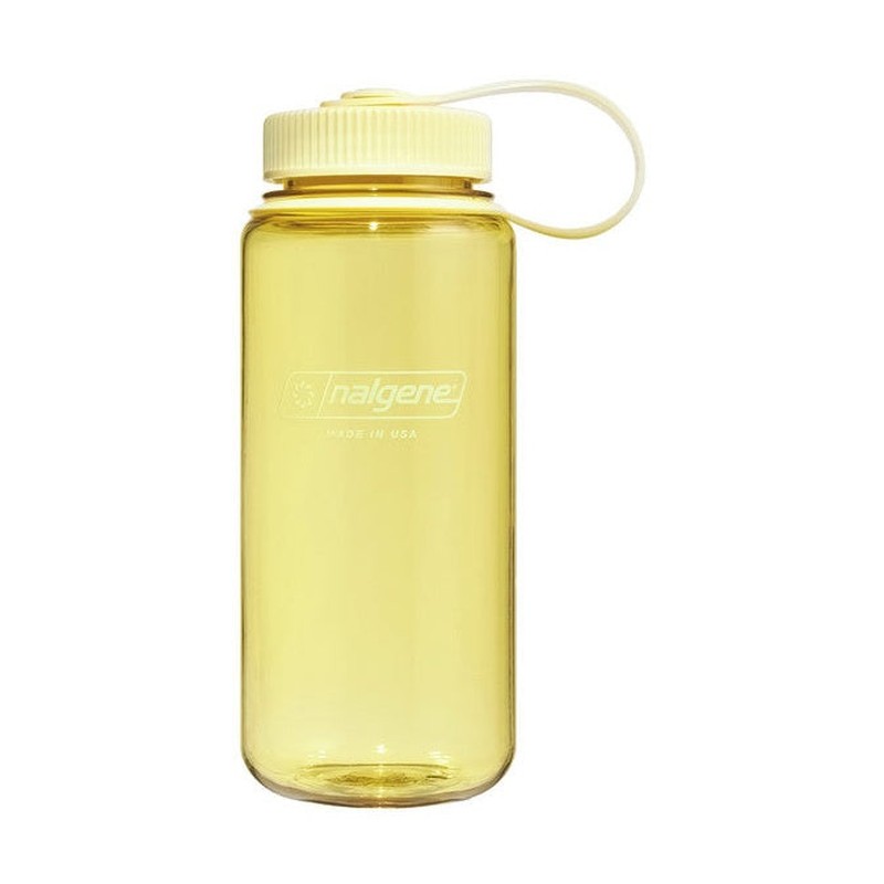 Ljusgul Nalgene Sustain vattenflaska med MADE IN USA-logotyp utan gradering