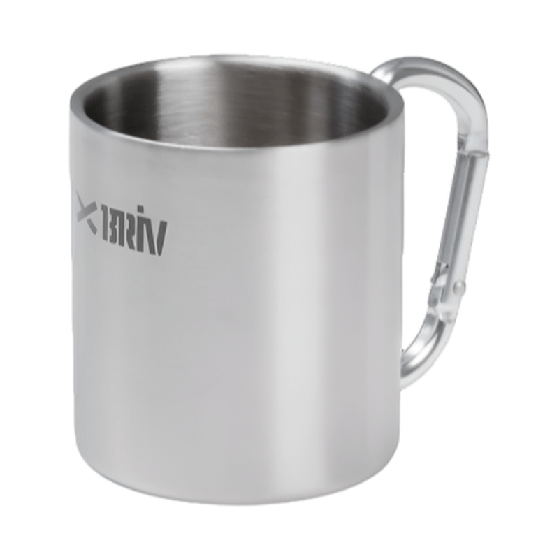 Slitstark mugg med karbinhake och logotyp