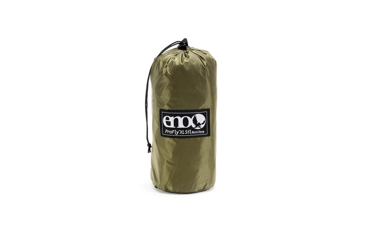 ENO ProFly XL Sil lichen regntarp i komprimerad påse med logga