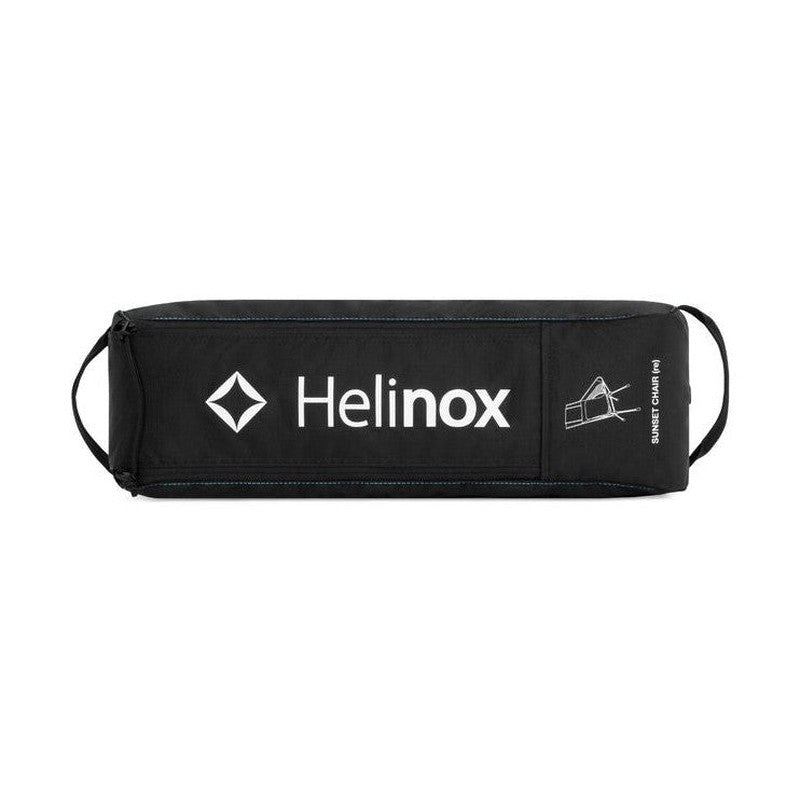 Helinox Sunset Chair (re) förpackningsväska i svart nylon med vit logotyp