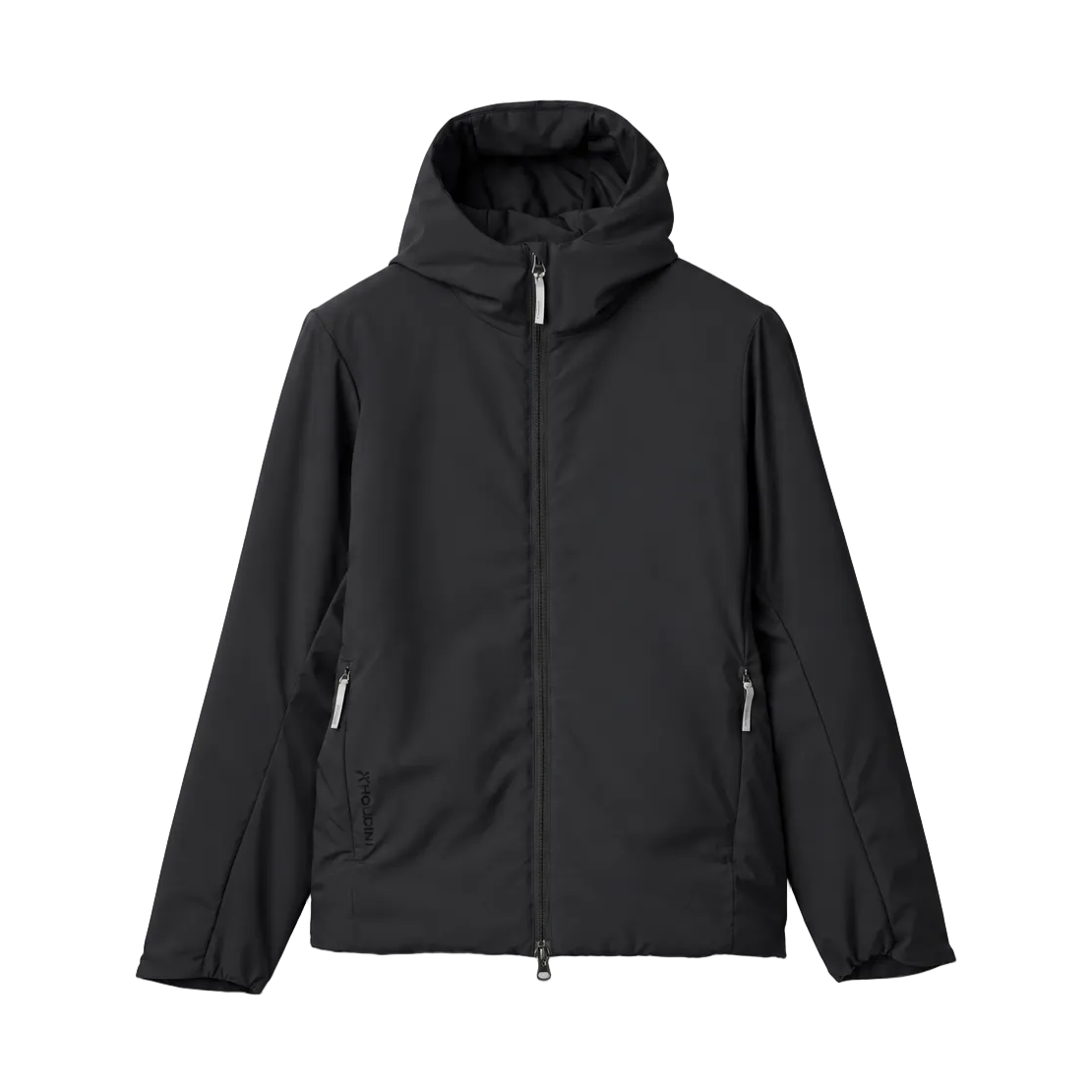 Svart Houdini Tech Insulation Hoodie med dragkedja och fickor