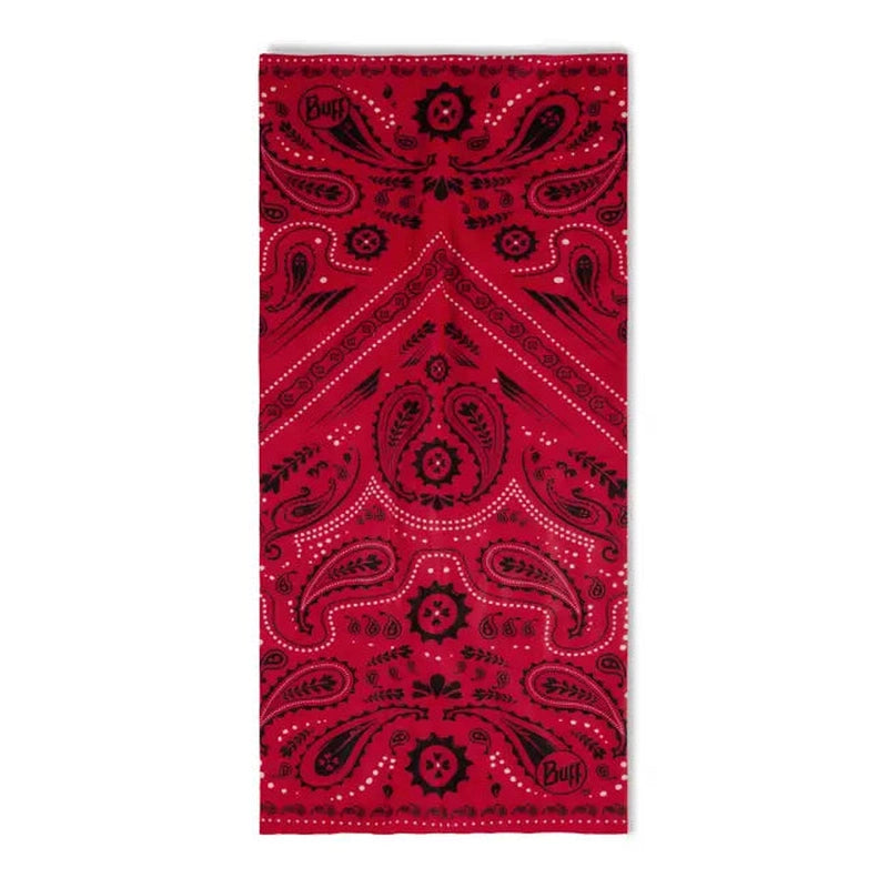 Röd Buff Original Ecostretch med paisley-mönster platt