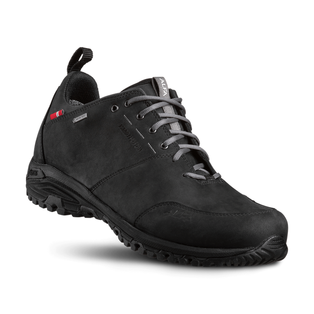 Svarta vattentäta vandringsskor i nubuck med GORE-TEX