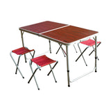 Campingbord med 4 pallar