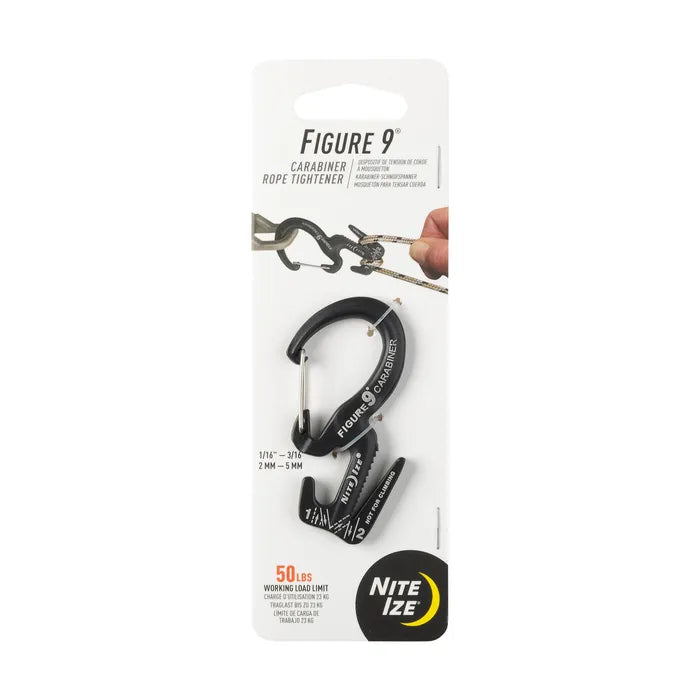 Figure 9® Carabiner Rope Tightener - Small - Black