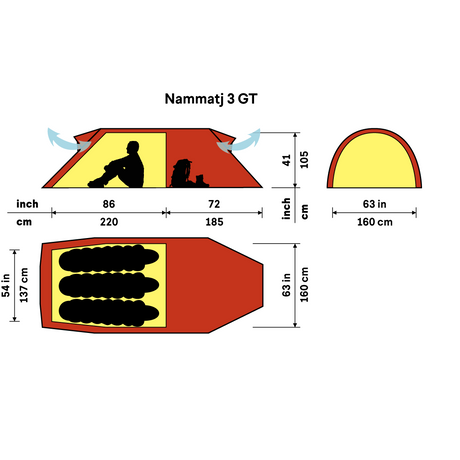 Nammatj 3 GT Tunneltält 3p