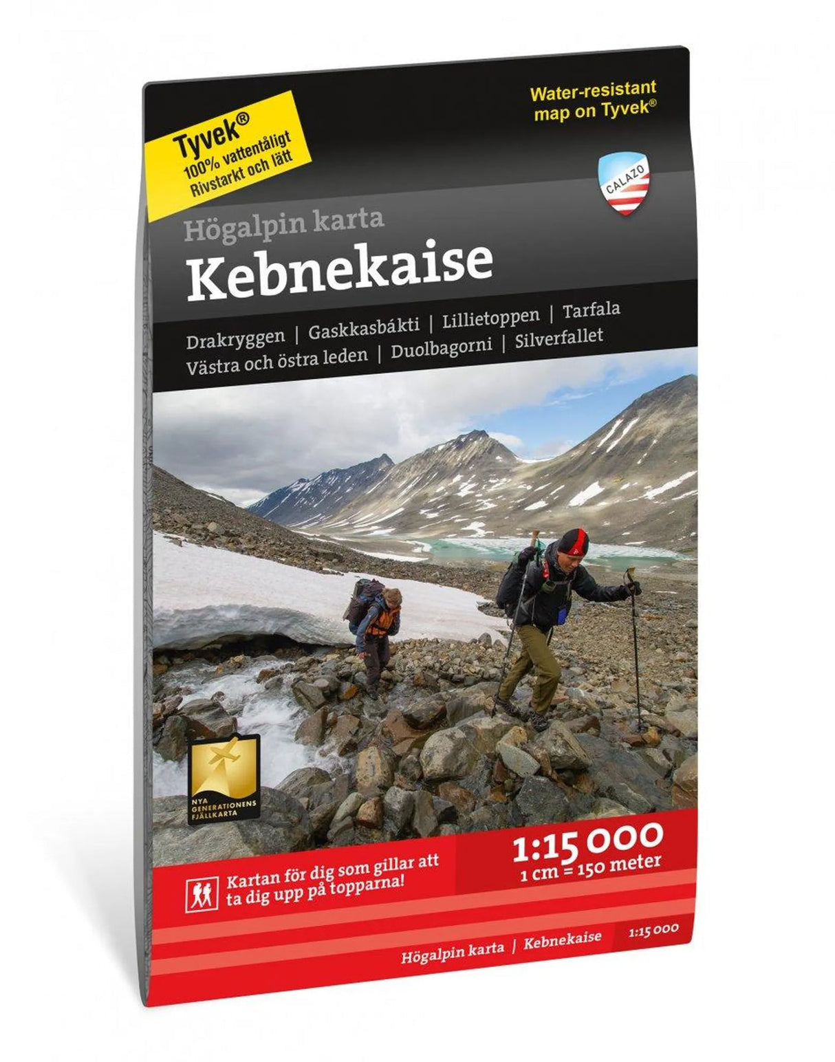 Högalpin karta Kebnekaise