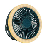 Campingfläkt med ljus