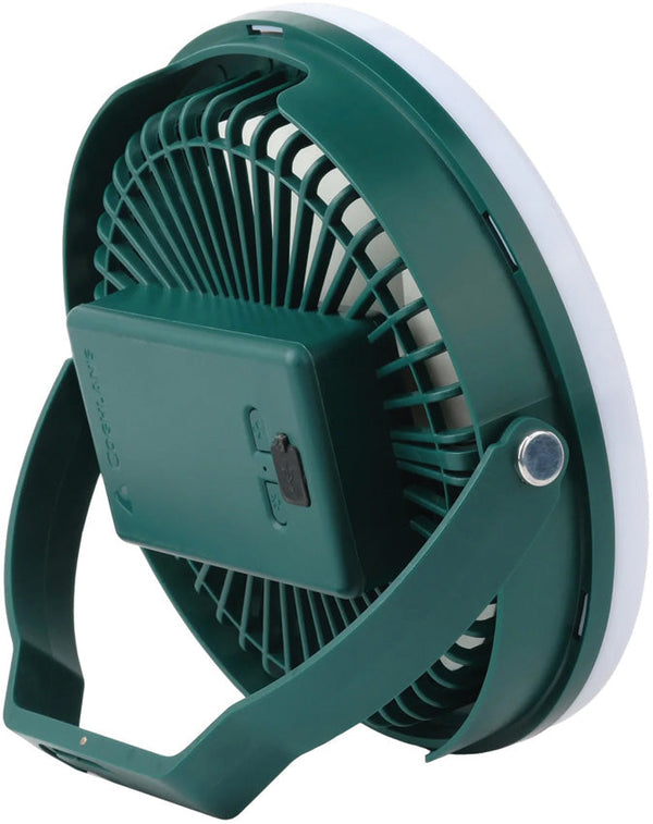 Campingfläkt med ljus