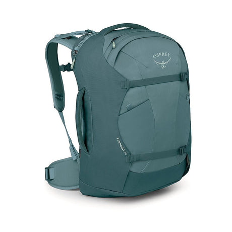 Osprey Farpoint 40 trekvartsprofil med polstade remmar