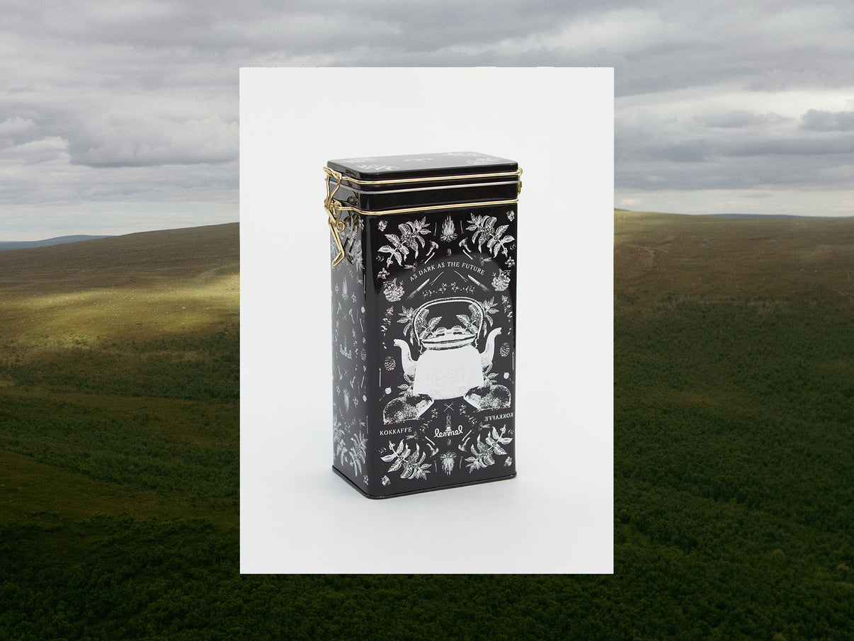 Tin box (Kaffeburk) "Flat Earth"