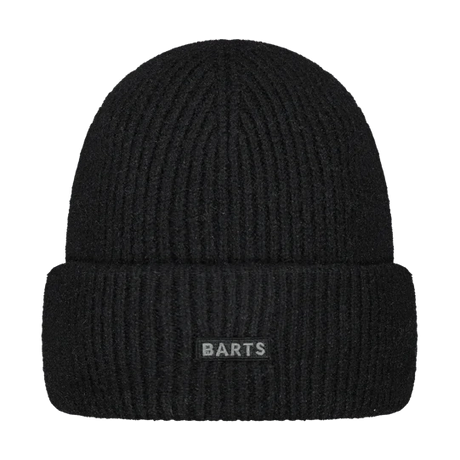 Svart Barts Ardelve dammössa med ribbstickning och BARTS-patch