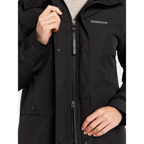 Tuva Womens Parka Black Detail3