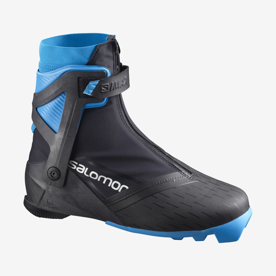 S/Max Carbon Skate Unisex Boot - Black - Blue, 4